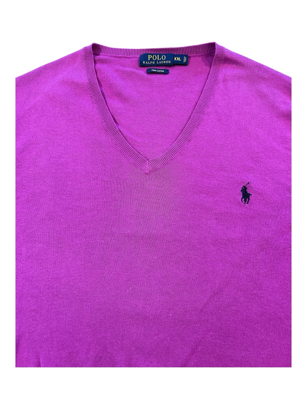 Polo by Ralph Lauren Lightweight Sweater — Magenta/Purple with Navy Pony